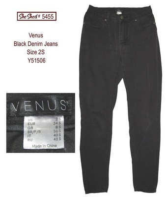 Venus Black Denim Jeans Womens Size 2S Slim Fit Stretch pants Y51506