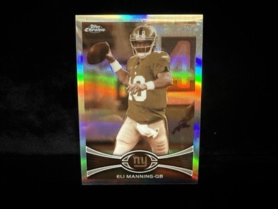 2012 Sepia Topps Chrome Jersey # Match Fm Eli Manning 10/99 Refractor Card #103