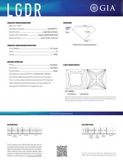 1.61 Cts Princess Cut H Color VVS2 Clarity GIA Certified Lab Grown CVD Diamond 403.11 per carat