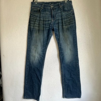 BKE TYLER MENS JEANS 36XL 38X36 STRAIGHT LEG REGULAR FIT STRETCH dark fade