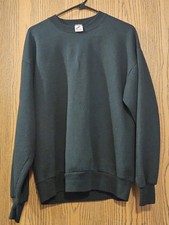 Vintage 90s Jerzees Blank Crewneck Sweatshirt - Forest Green - L - Made in USA
