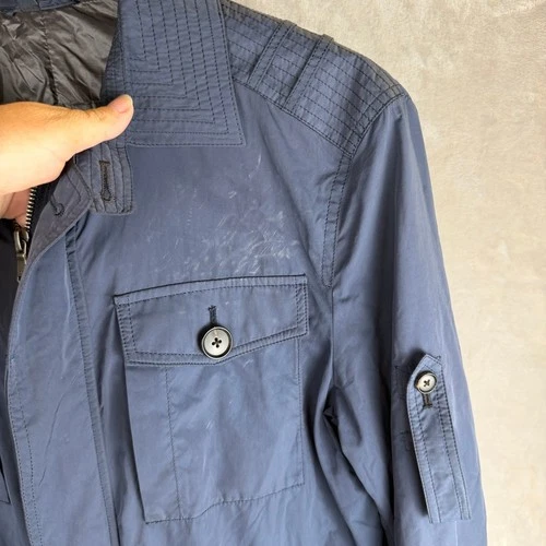 Suitsupply Navy Blue Field Jacket Mens Full Zip Multi Pocket Utility Coat image 11