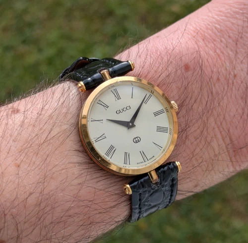 Rare - Gucci Quartz Unisex Shelly Roman Dial Watch - New Battery & Glass