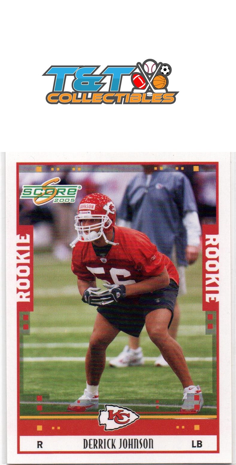 Derrick Johnson 2005 Score #344 Kansas City Chiefs RC 10a