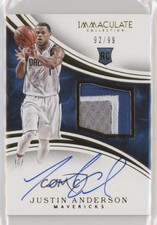 2015-16 Panini Immaculate Rookie 92/99 Justin Anderson #114 Patch Auto 2ct