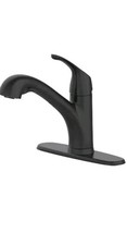 Project Source Everfield Pull-Out Kitchen Faucet Matte Black Finish 5217608