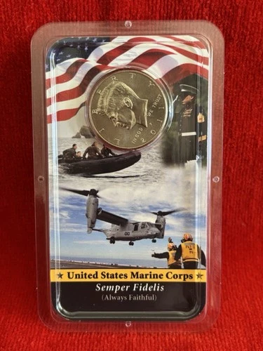 2011 - P Kennedy Half Dollar Coin U.S. Marine Corps Cover Unc Showpak