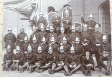 c1900 IPSWICH FIRE BRIGADE BOND STREET STATION SHAND MASON ALBUMEN PHOTGRAPH