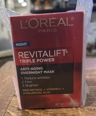 NEW L'Oreal Revitalift Triple Power AntiAging NIGHT  1.7oz Overnight Mask SEALED