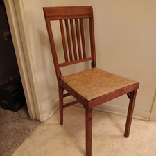 Sedia Pieghevole Vintage "Airstream" Leg-O-Matic - Condizioni Originali Non Restaurate