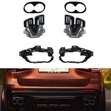 Rear Bumper Exhaust Pipe For Mercedes Benz GLB250 GLB35 AMG 2020-2024 Black