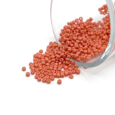 Salmon Pink 12/0 Baking Paint Glass Seed - US Seller