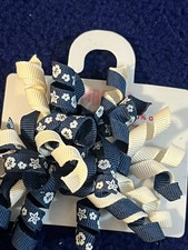 Vintage Gymboree Curly Hair Bow Clips 2008 Beach Shack -New-