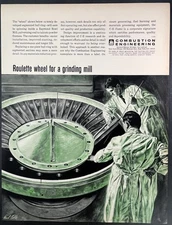 Combustion Engineering ~ Vintage Ad 1964 ~ Roulette Mill Tech Art 13x10