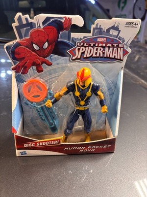 Hasbro Marvel Ultimate Spider-Man HUMAN ROCKET NOVA Disc Shooter Action Figure
