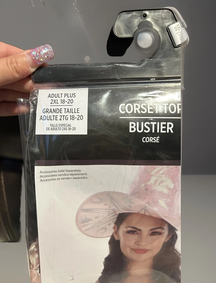 Corsé Manga Abullonada Top Lgt Rosa Elegante Disfraz Halloween Adulto Talla XXL Foto 4 de 4