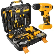 ANXTECH 154piece Tool Kit Household Hand Tool Set 8V Cordless Drill Portable