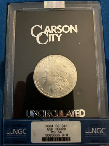 Uncirculated Carson City 1884 Morgan Dollar.