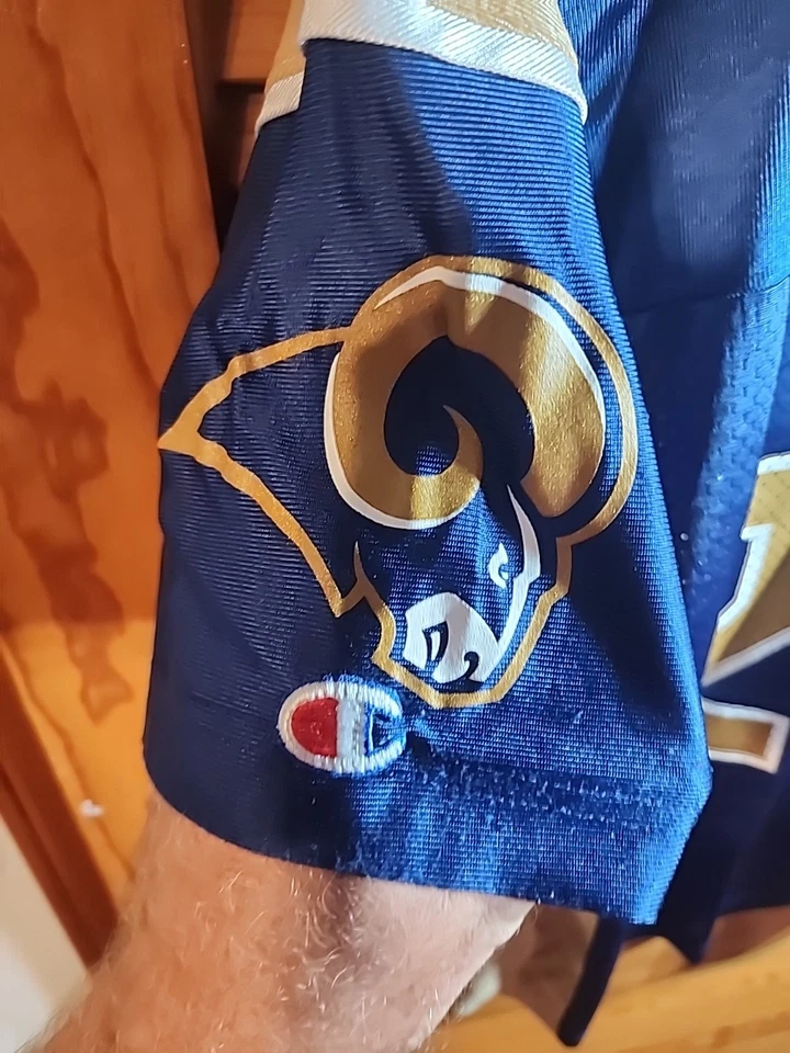 Винтажная футболка чемпиона St Louis Rams Маршалла Фолка No28 синяя NFL молодежный размер L 14/16 - Изображение 4 из 4