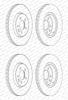 2X Ferodo 284Mm Bremsscheiben BelÜFtet Vorne Passend FüR MG MG ZT ZT- Rover 75 |