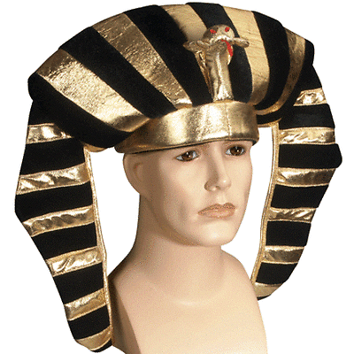 Pharaoh Headpiece Adult Black Gold Pharaoh Headpiece Adult Black Gold