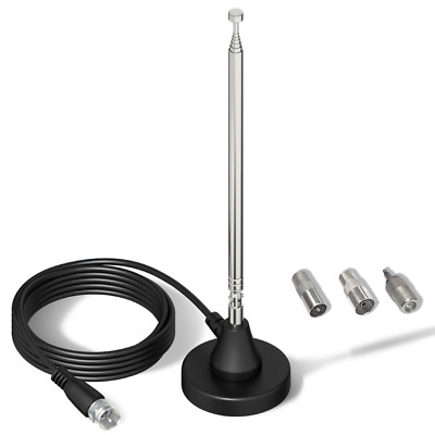 Maswell  UKW Radio DAB DAB+ Antenne Teleskopantenne für Innenbereich Magnetfuß