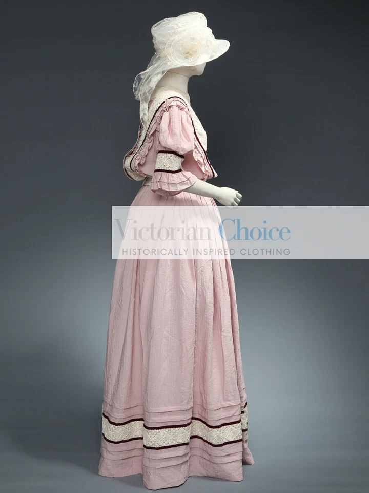 Vestido de novia eduardiano vintage Downton Abbey Titanic jardín teatro 207 Foto 3 de 4