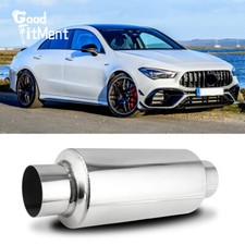 For Mercedes-Benz CLA AMG 2.5" In/Out Exhaust Muffler Resonator Deep Tone - 12"