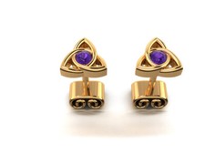 Celtic Gemstone Earrings set in 9kYellow, Rose or White Gold Gold