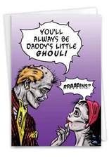 1 Funny Father's Day Card - Daddy'S Little Ghoul Father'S Day Joke Card C1535FDG