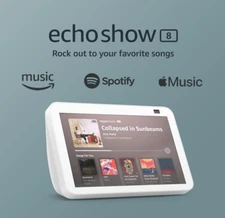 New! - AMAZON Echo Show 8 with Alexa (HD Smart Display - White)