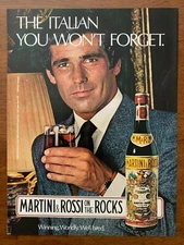 1982 Martini & Rossi Vermouth Vintage Print Ad/Poster Retro Man Cave Bar Décor 