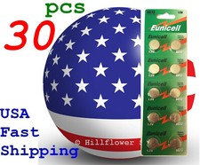 30 pcs AG13 LR44 To LR1154 G13 357A Card Heavy Duty 1.5V Alkaline Battery
