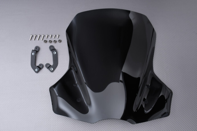 Pare-brise haut de gamme en polycarbonate rigide noir pour Suzuki VStrom 650 C7