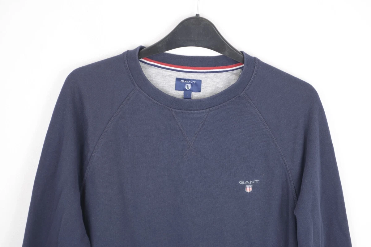 GANT L Men Pullover Crew Neck Jumper Premium Cotton Sweater Top