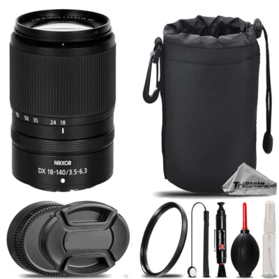 Nikon NIKKOR Z DX 18-140mm f/3.5-6.3 VR Lens +UV Filter+ Hood +Lens Pouch-Kit