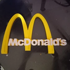 McDonald’s  3D  Logo Sign Golden Arches With Letters  19" 3D Printed