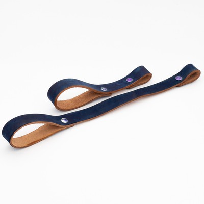Decorated Calvary Saber Frog Belt Holder, 2 Piece Set Genuine Leather - 9 Colors