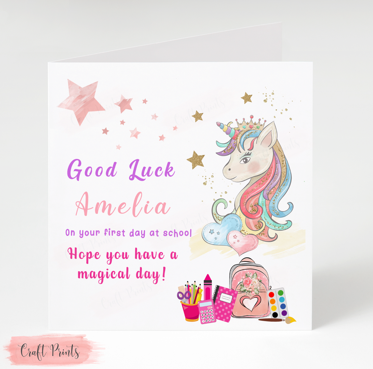 I Believe In You Unicorn Card - A6 Good Luck Card For Exams, Driving Test, New Job