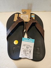 Reef Cushion Phantom Le Mens Flip Flops Black/Brown NEW WITH TAGS