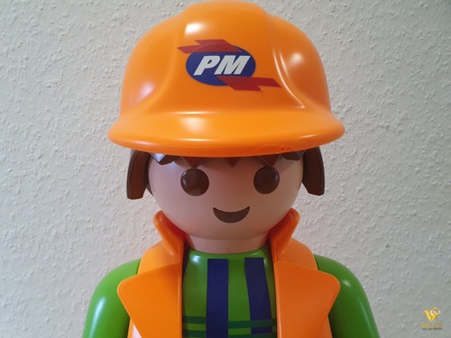 Playmobil 65cm Bauarbeiter Figur Werbefigur XXL Großfigur Standfigur 60cm Deko - Bild 4 von 12