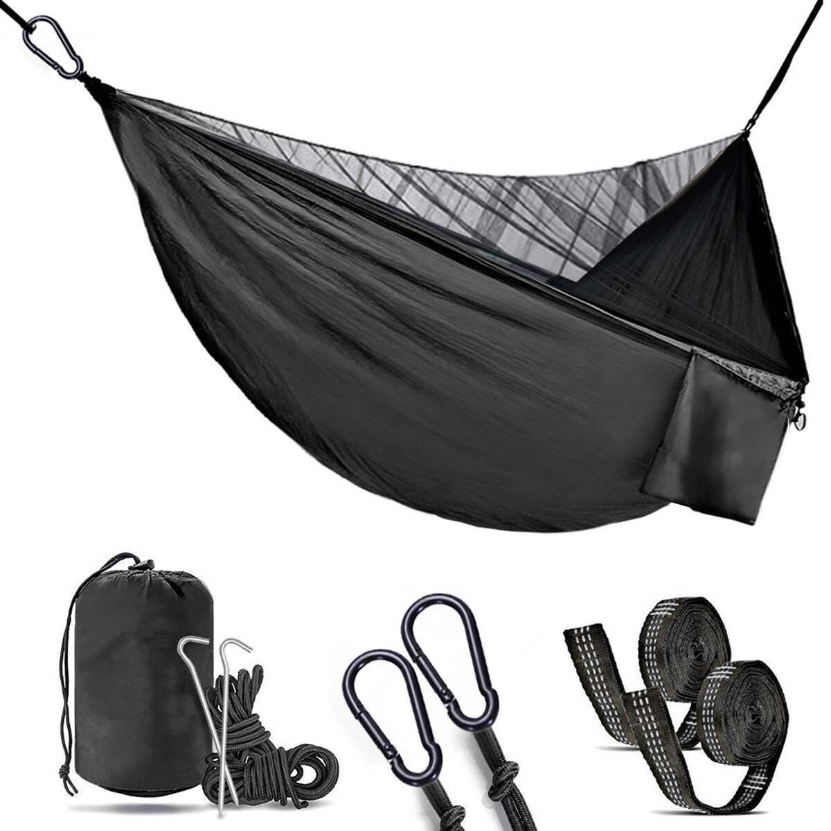 Hamaca Camping con Mosquitera Sillón Colgante Ultraligero Para Trekking Exterior