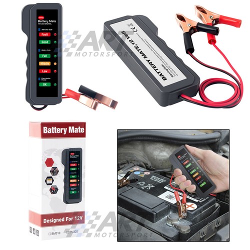 Tester para batería 12V probador de alternador de coche moto indicador led | eBay