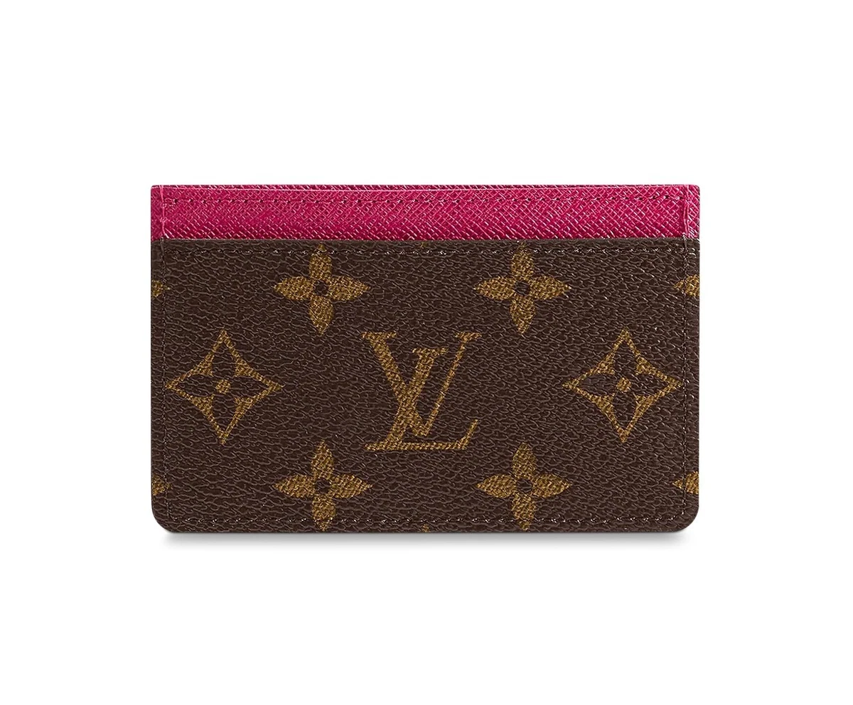 NEW LOUIS VUITTON LV Fuchsia Monogram Canvas Card Holder M60703 Porte  Cartes | eBay