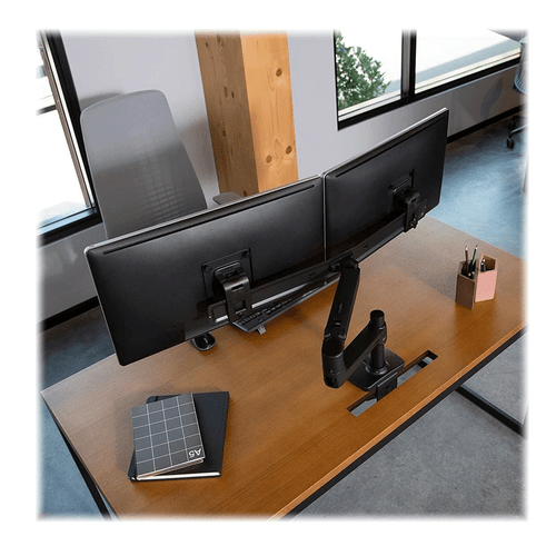 Ergotron LX Dual Monitorarm für zwei Monitore bis 25 Zoll nebeneinander Schwarz - Bild 2 von 4