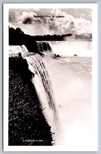 Prospect Point in Summer Niagara Falls NY LJ Schira & Son Postcard RPPC c1940s