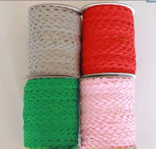 5y x 10 = 50 yardas 3/8"" de ancho Ric Rac Rick Rack ajuste encaje tú elegiste colores Foto 2 de 2