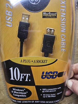 New 10 foot Printer type cable to USB Windows Macintosh GE Gold Series