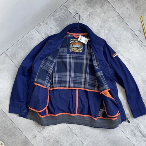 SUPERDRY Japan Men’s Iconic Harrington Jacket Navy Blue Size L(fit’s M) - Picture 9 of 14