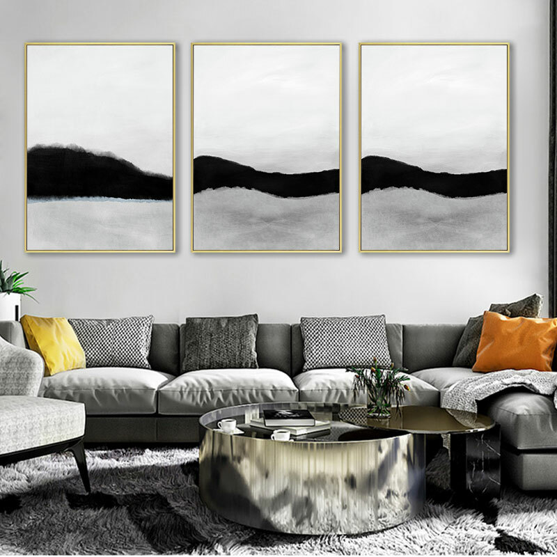 minimalist black and white abstract art